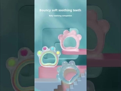 柔らかい熊足牛シリコン ベビー歯具 赤ちゃんのための 8x9cm サイズと体重は 35グラム